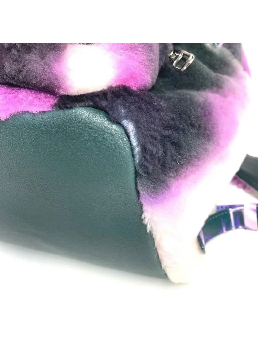 Louis Vuitton Backpack Multi Pocket Fur Purple X Black White